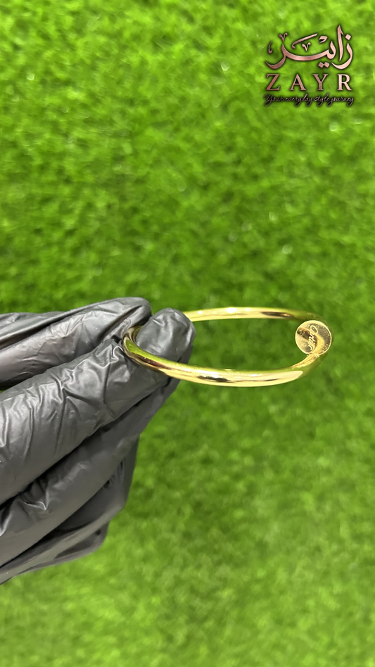 Elegant Gold-Plated T-Bar Bangle Bracelet