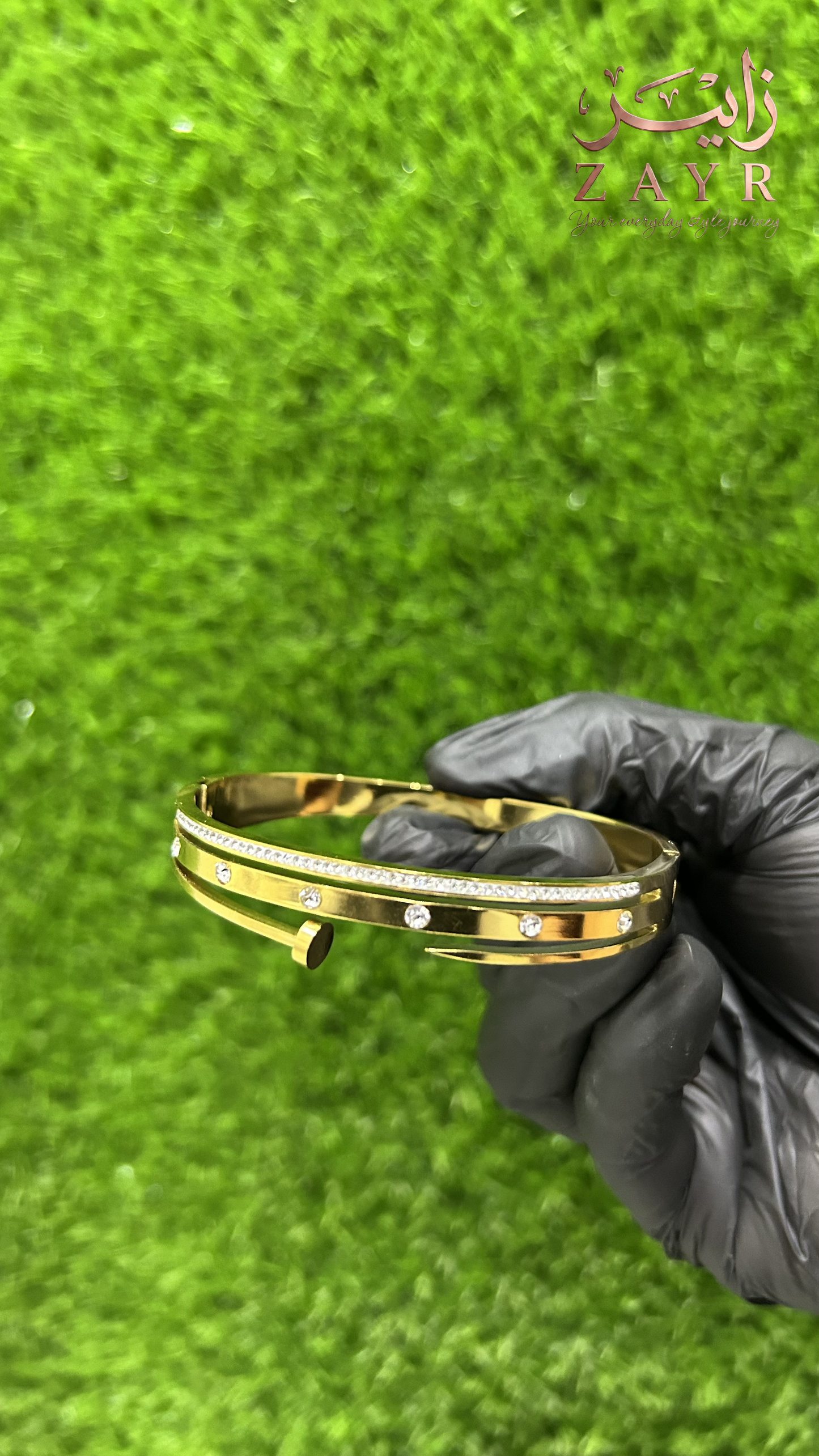 Zayr Glitz & Edge Crystal Nail Cuff