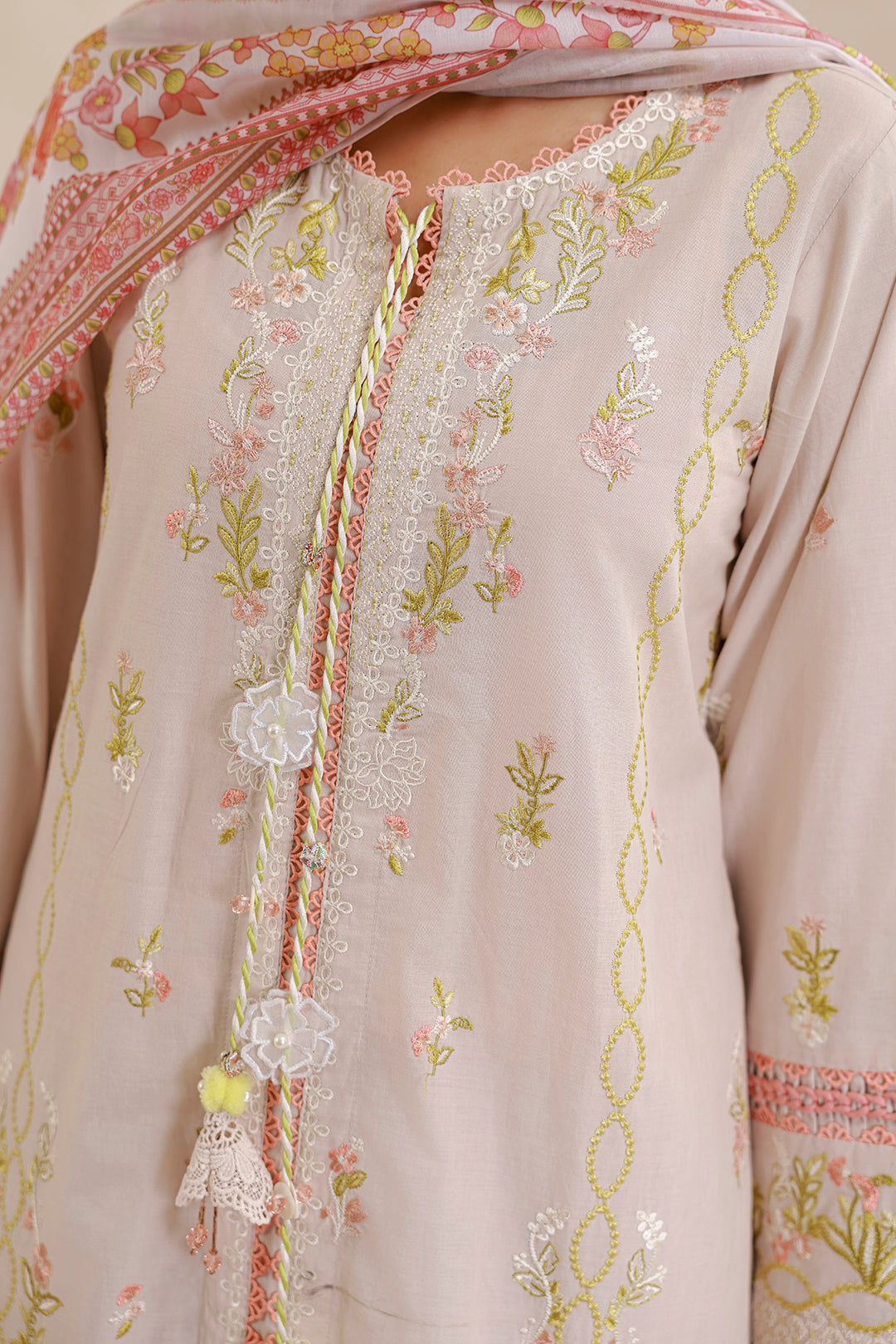 Embroidered Lawn Shirt, Dupatta & Trouser 3-Piece Suit - 0659