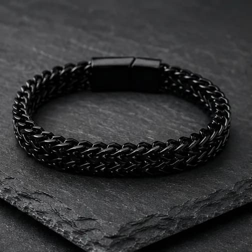 Apex Black Curb Bracelet