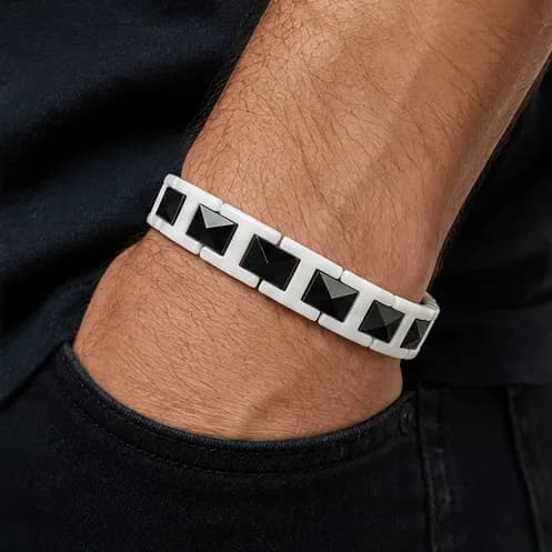 Atlas White Ceramic Bracelet