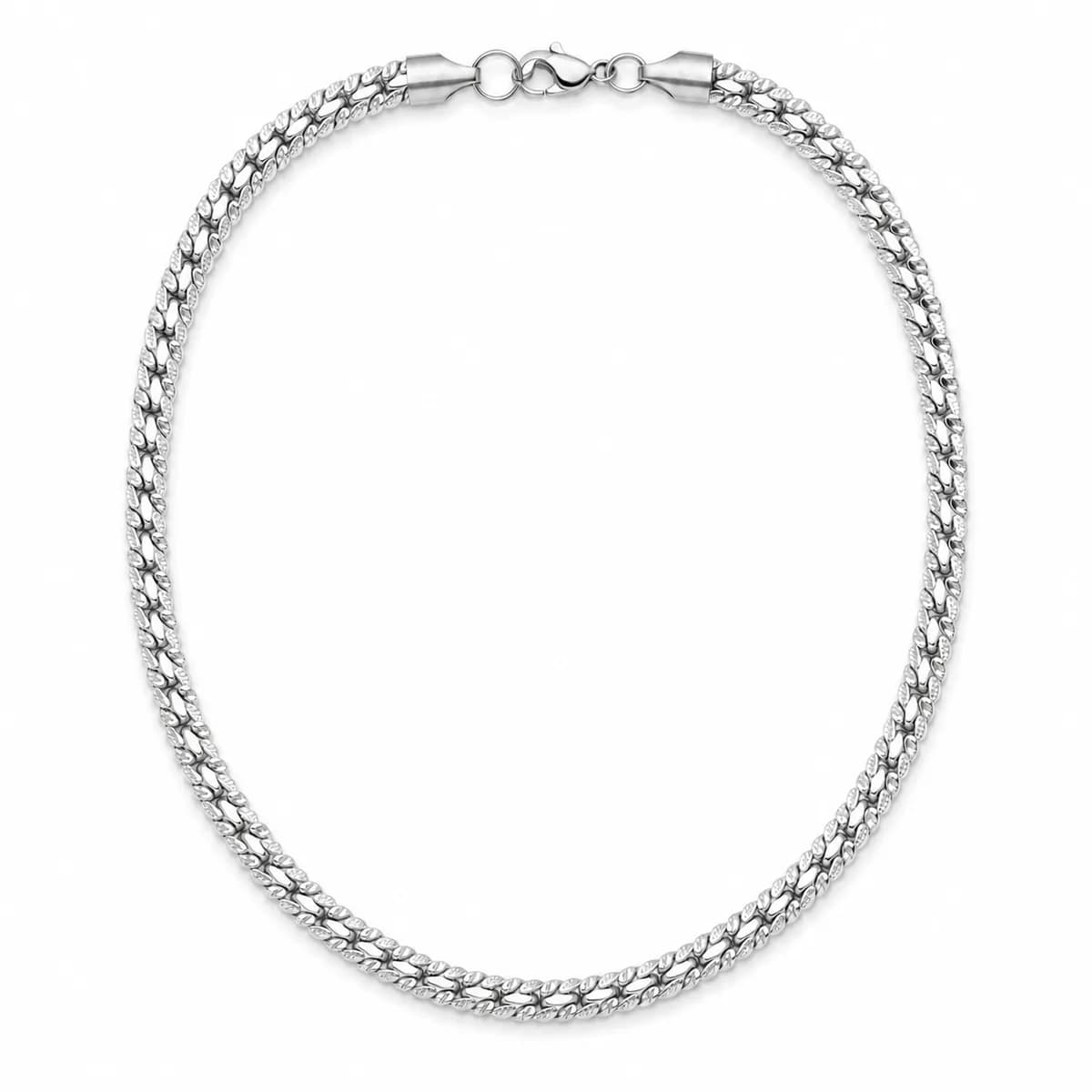 Cascade Silver Twisted Rope-Style Chain