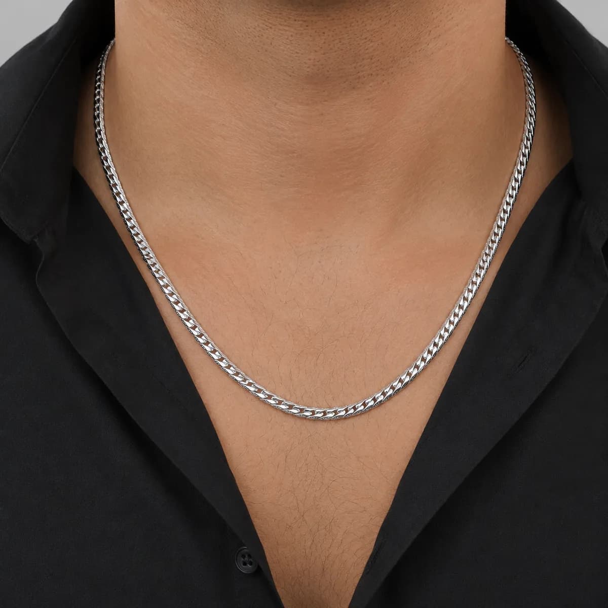 Cascade Silver Twisted Rope-Style Chain