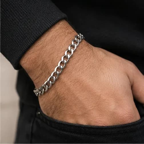 Classic Silver Curb Bracelet 2