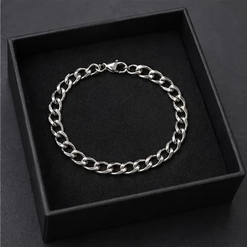 Classic Silver Curb Bracelet 4