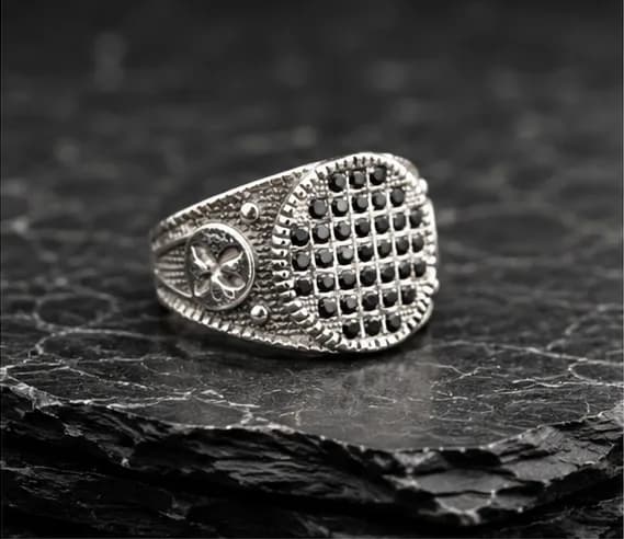 Forge Pave Signet Ring 2