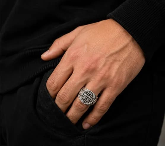 Forge Pave Signet Ring 3