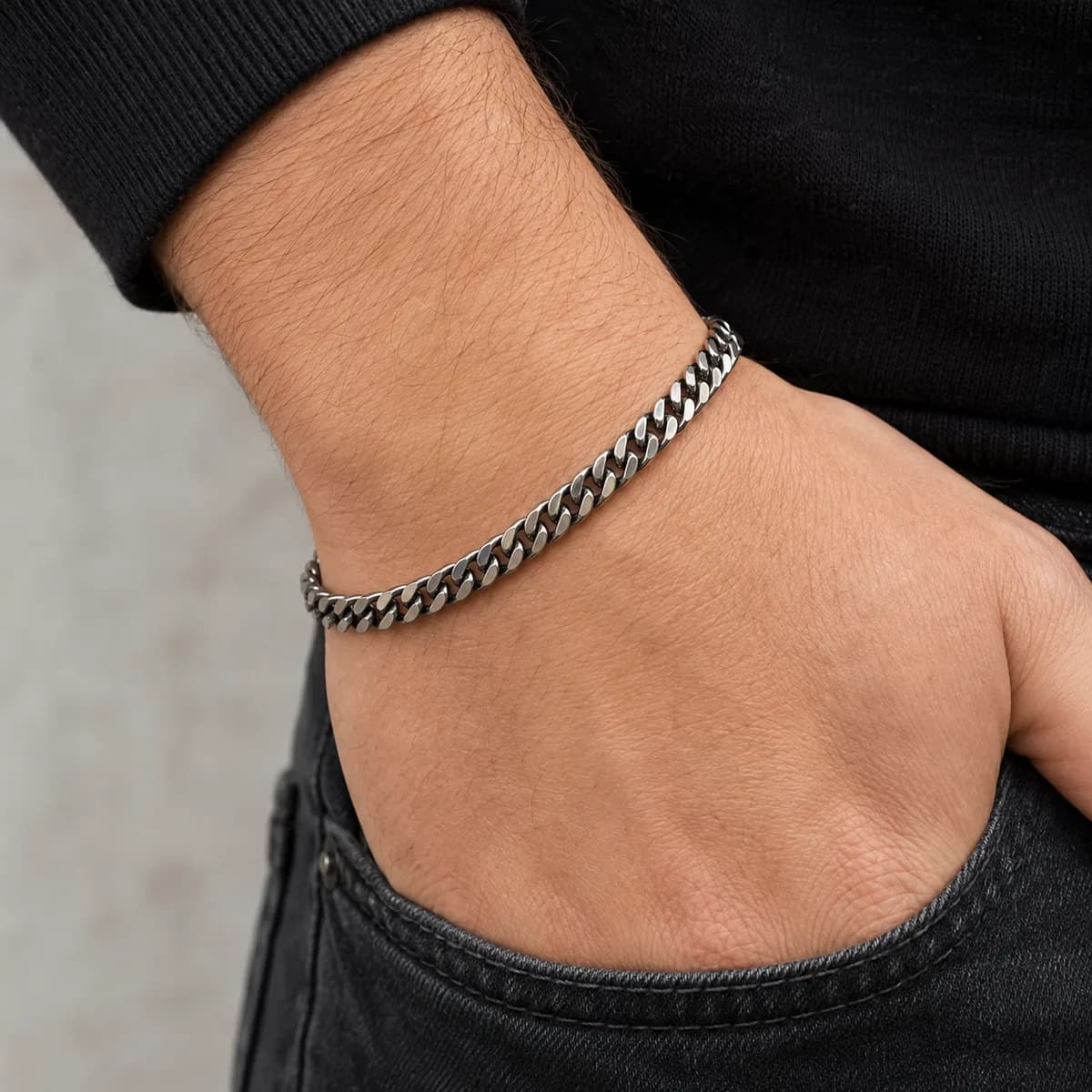 Graphite Curb Bracelet 3