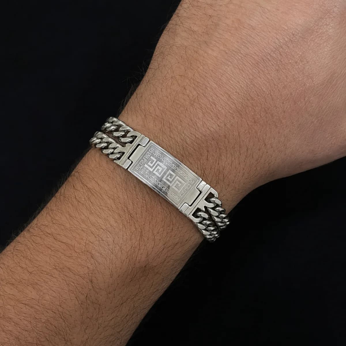 Greek Key ID Bracelet 2