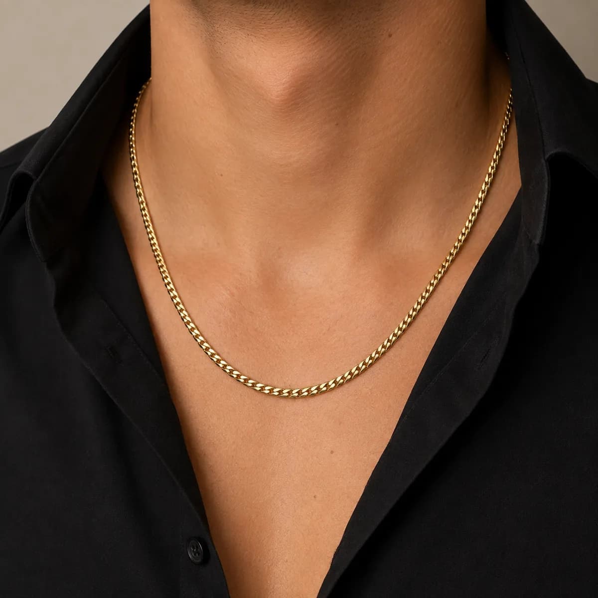 Halo Gold Curb Chain