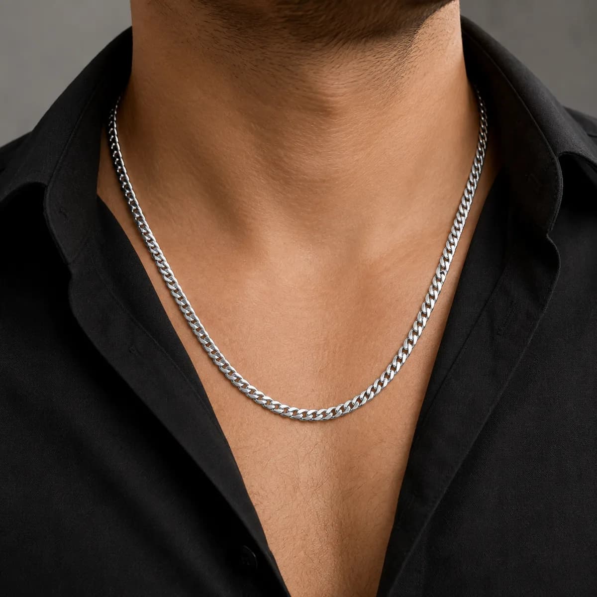 Halo Silver Curb Chain 2