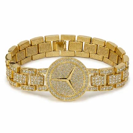 Iced Star Medallion Bracelet