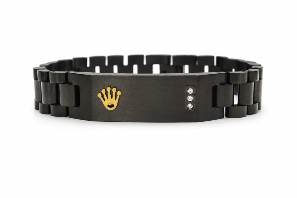 Onyx Crown ID Bracelet