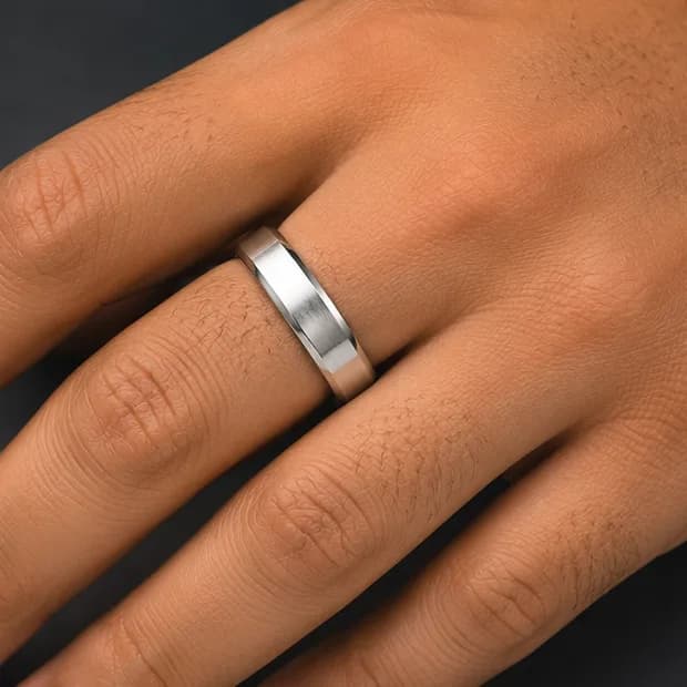 Polished Edge Band Ring 3