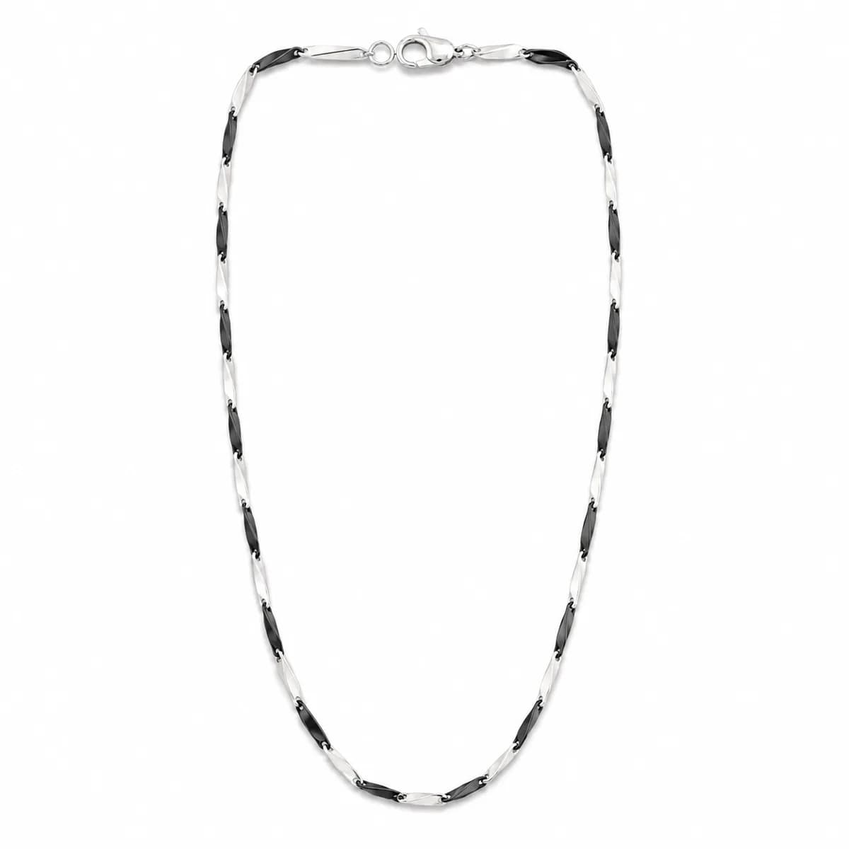 Prism Silver Diamond-Cut Bar-Link Chain