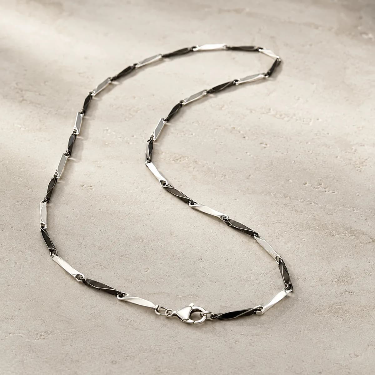 Prism Silver Diamond-Cut Bar-Link Chain 3