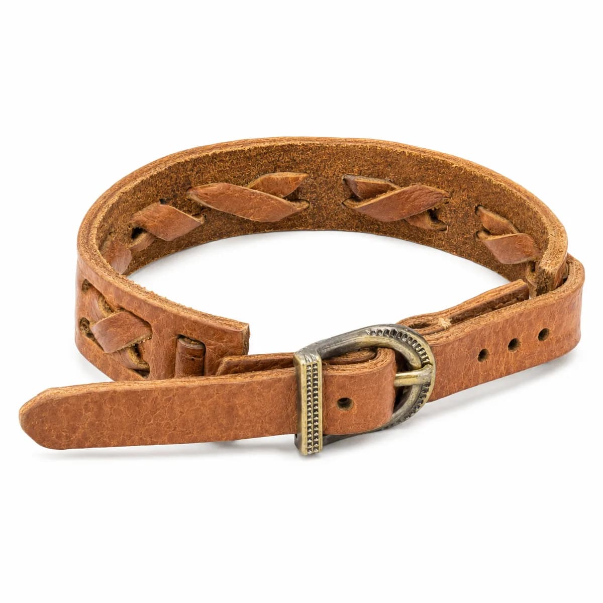 Woven Leather Cuff Bracelet 1