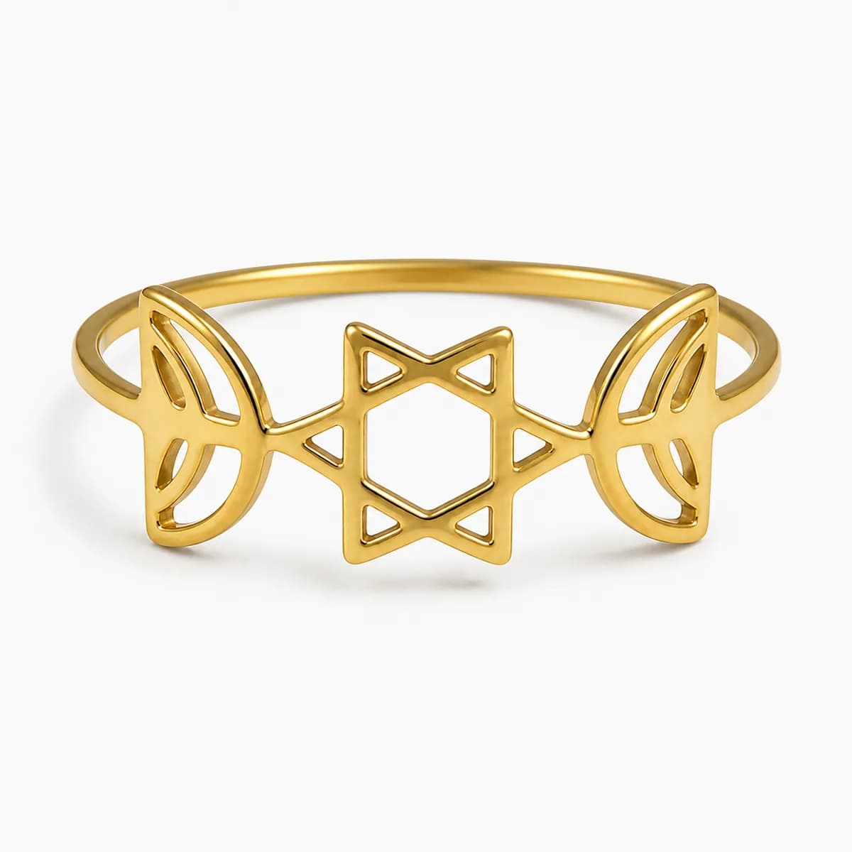 Wren Star & Crescent Openwork Ring 2