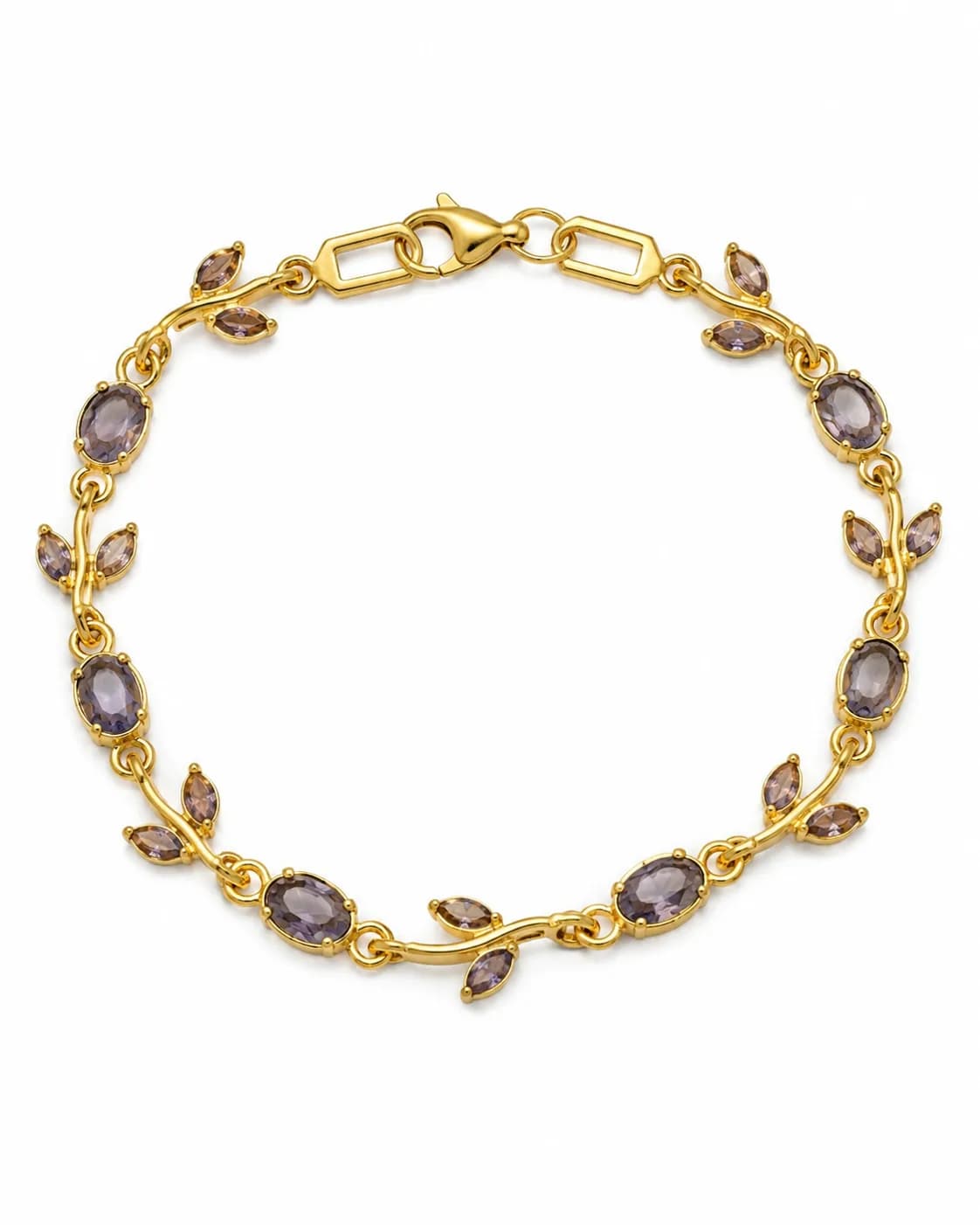 Amethyst Bloom Vine Bracelet