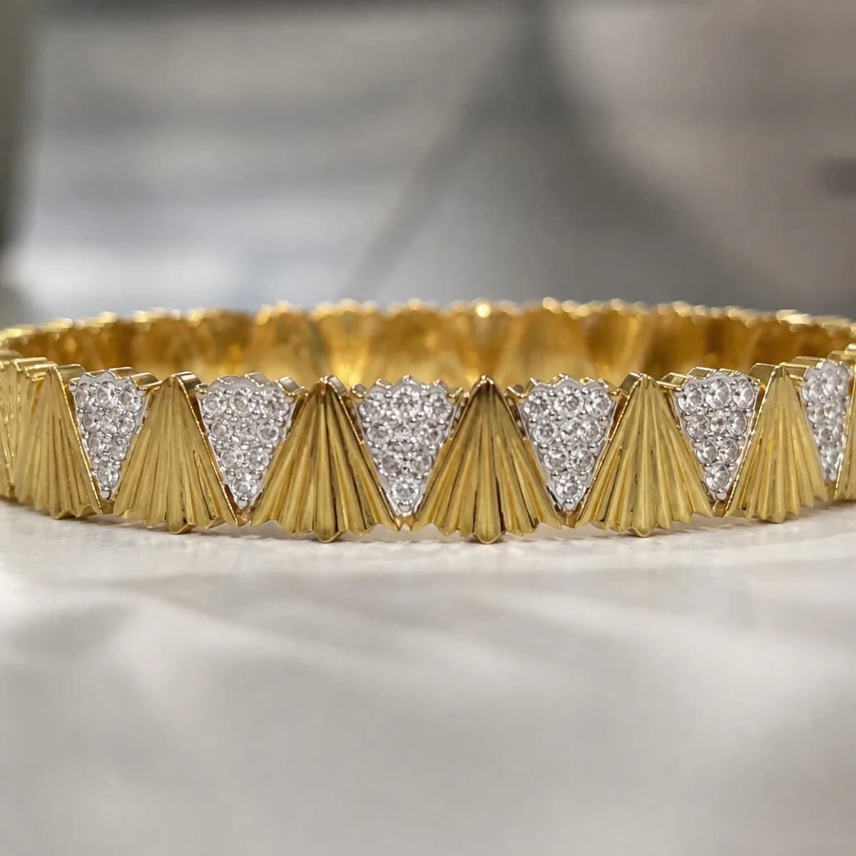 Radiant Crystal Fan Bangle