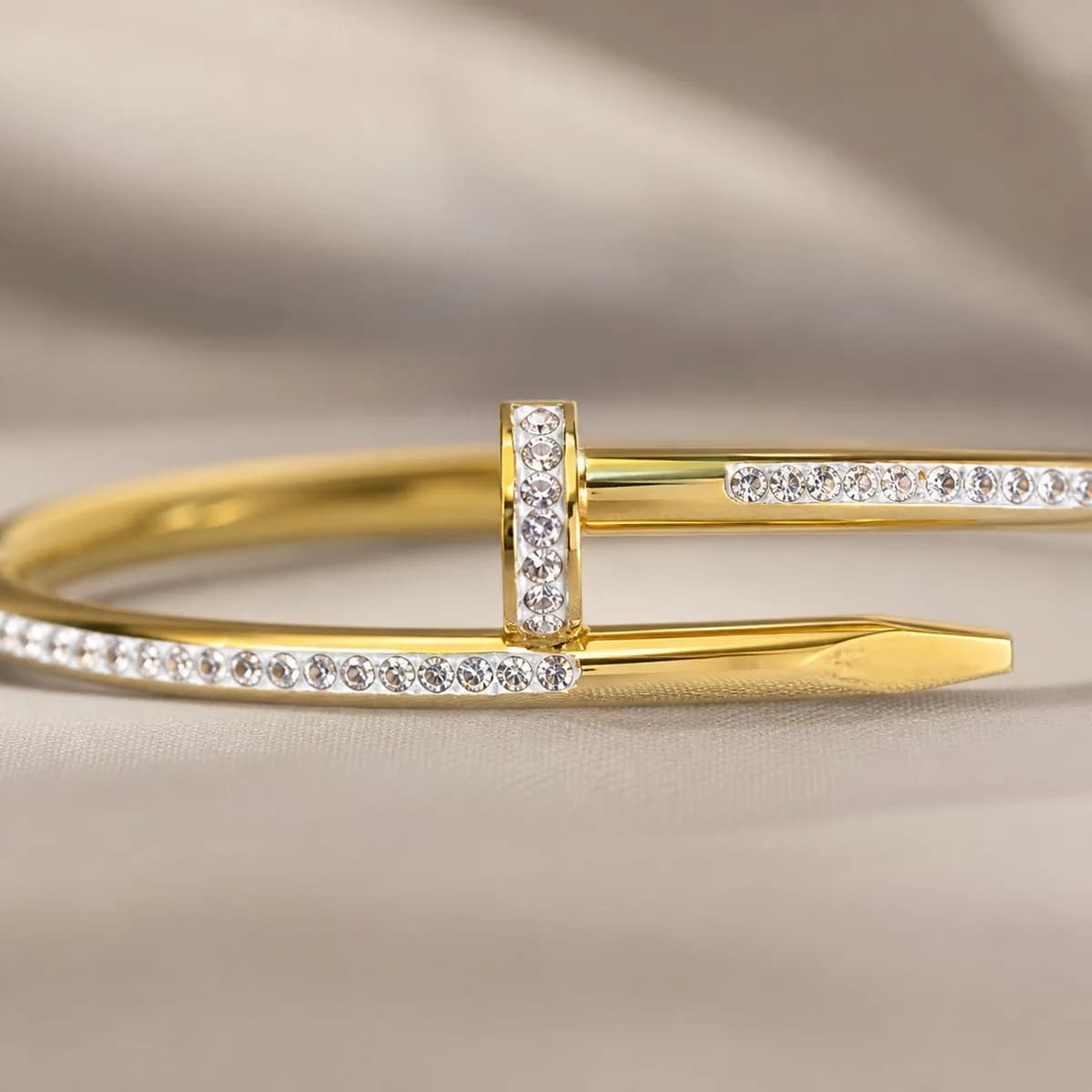 Radiant Crystal Nail Bangle