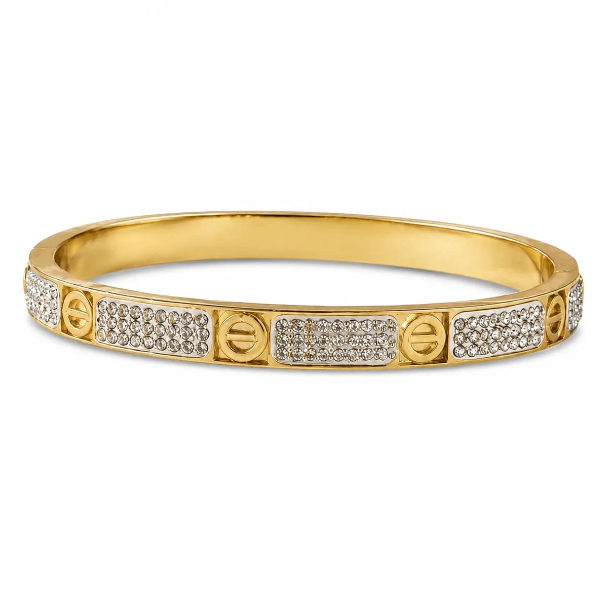 Radiant Crystal Screw Bangle