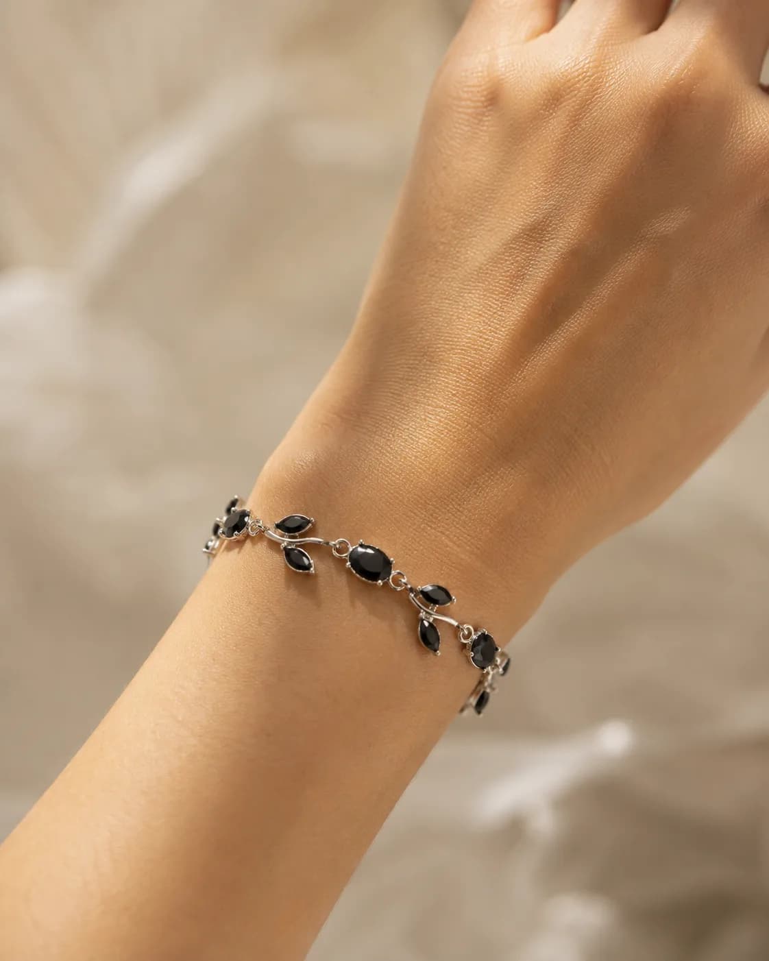 Noir Leaf Vine Bracelet