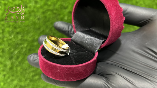 Modern Elegance Two-Tone Gold & Silver Stacking Ring