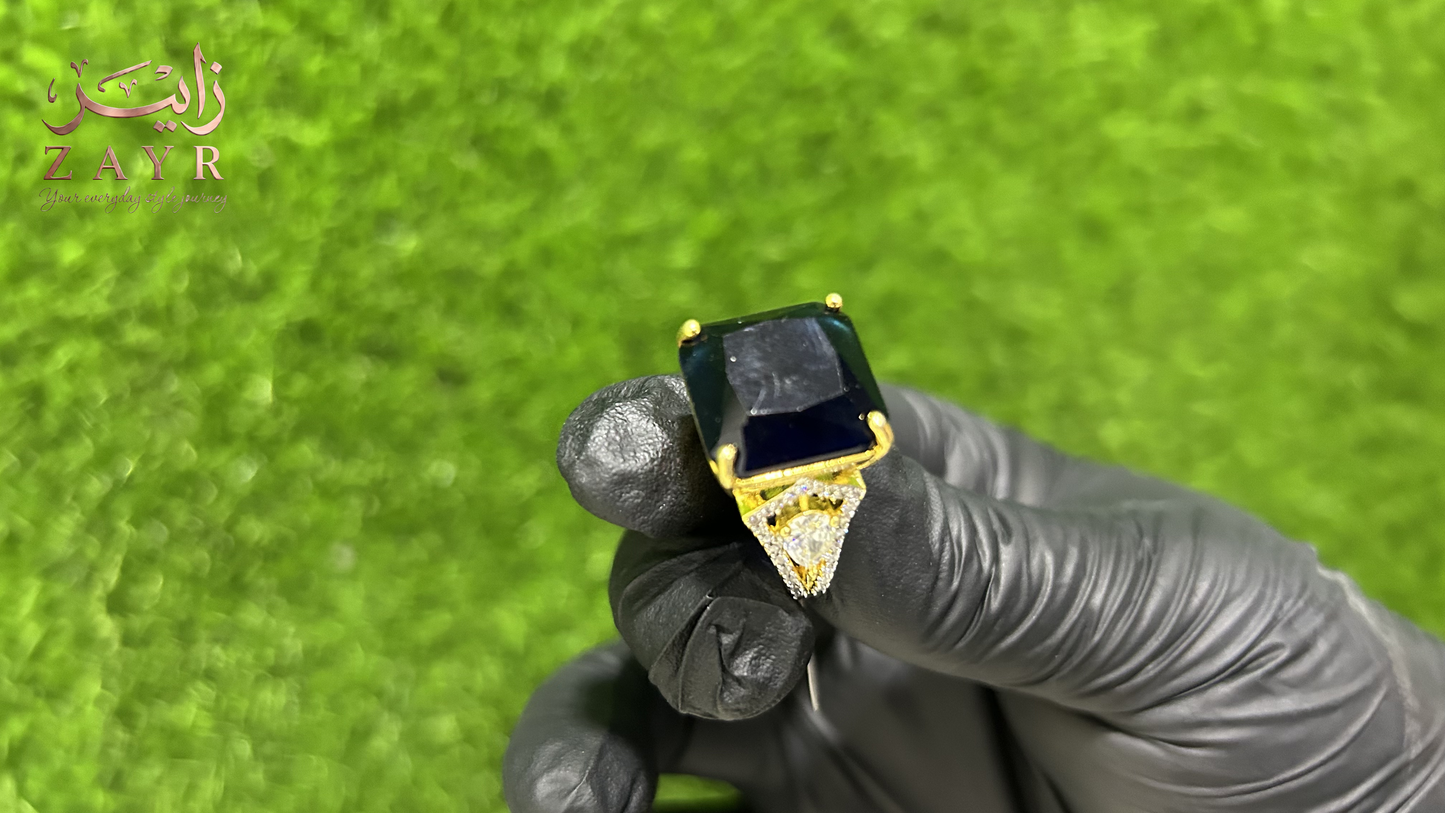 ZAYR Royal Sapphire Cushion-Cut Ring