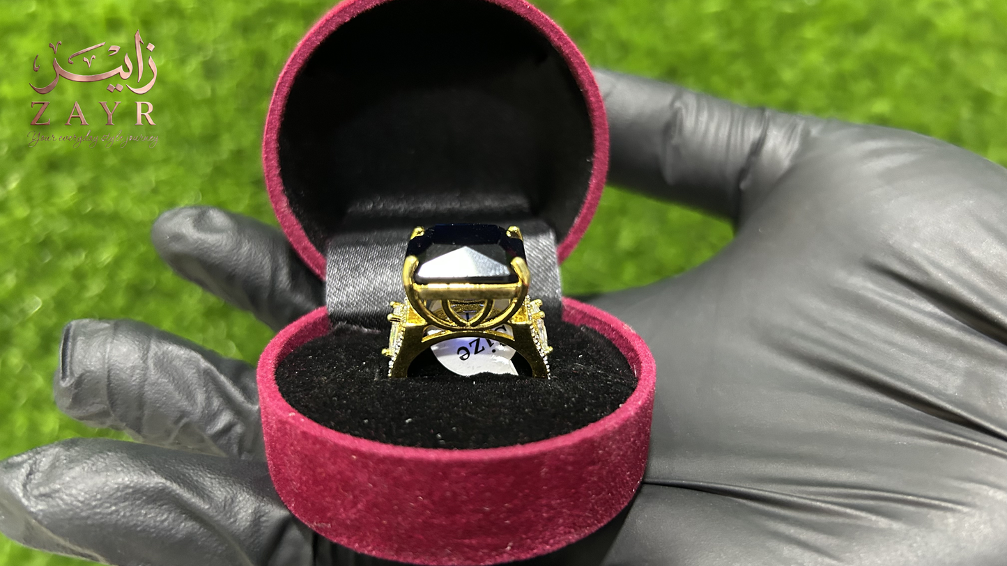 ZAYR Royal Sapphire Cushion-Cut Ring