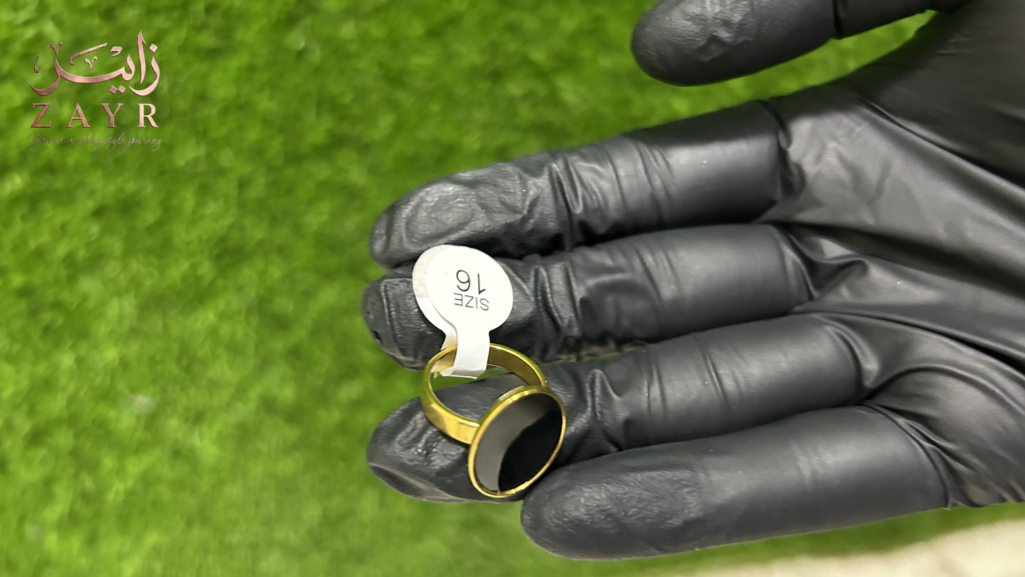 The ZAYR Noir: Bold Circular Onyx-Style Ring