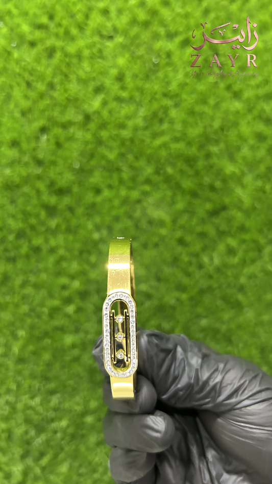 Zayr Triple Grace Floating Crystal Bangle