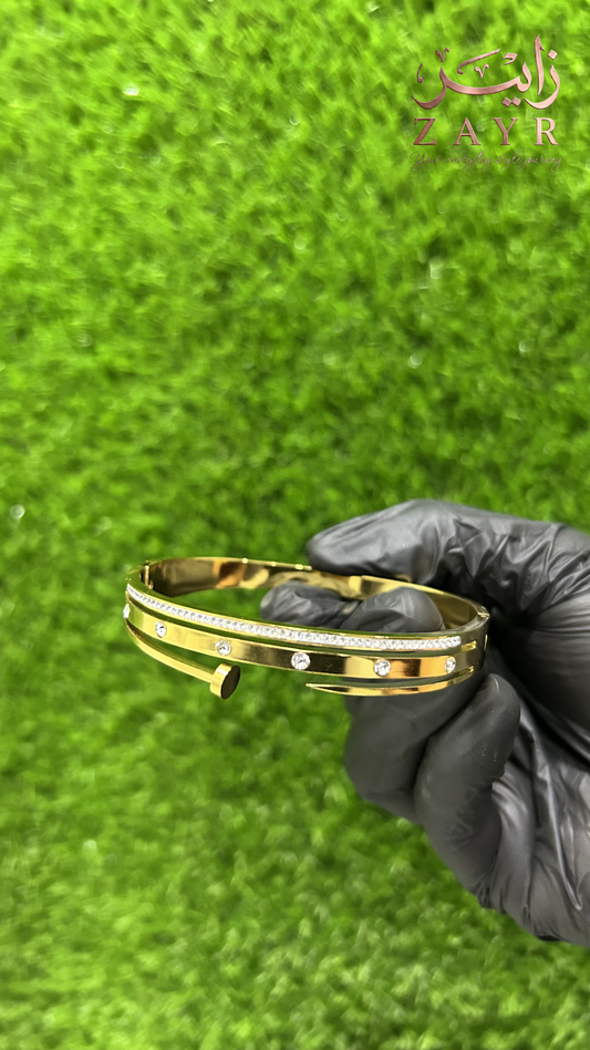 Zayr Glitz & Edge Crystal Nail Cuff
