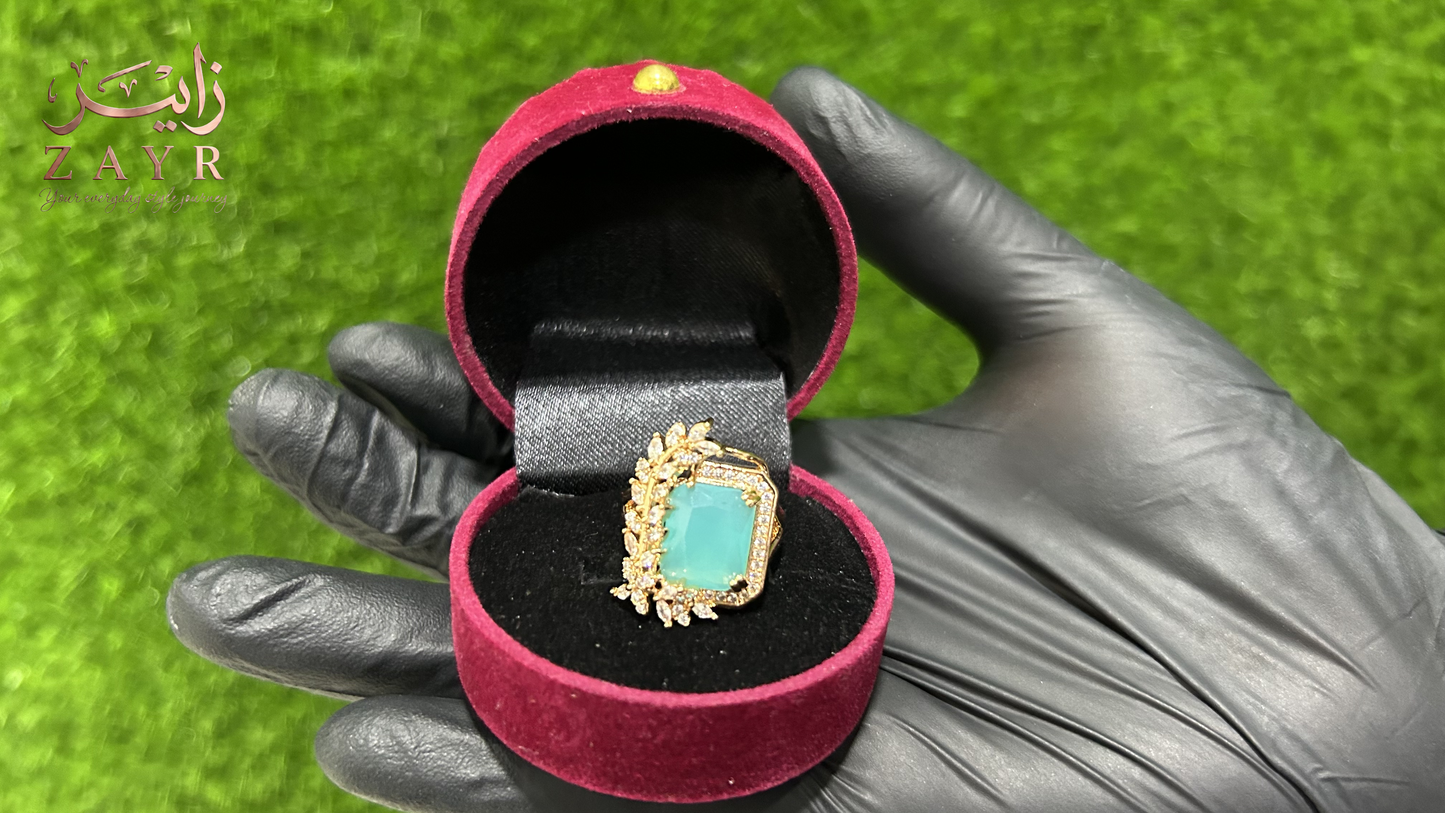 Zayr Azure Eden Turquoise Ring for Women