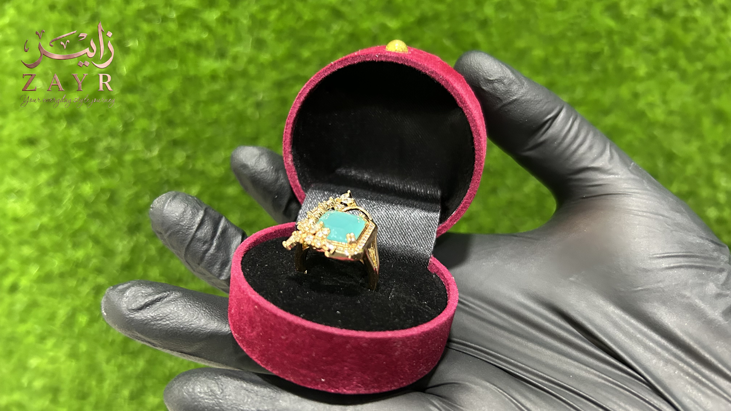 Zayr Azure Eden Turquoise Ring for Women
