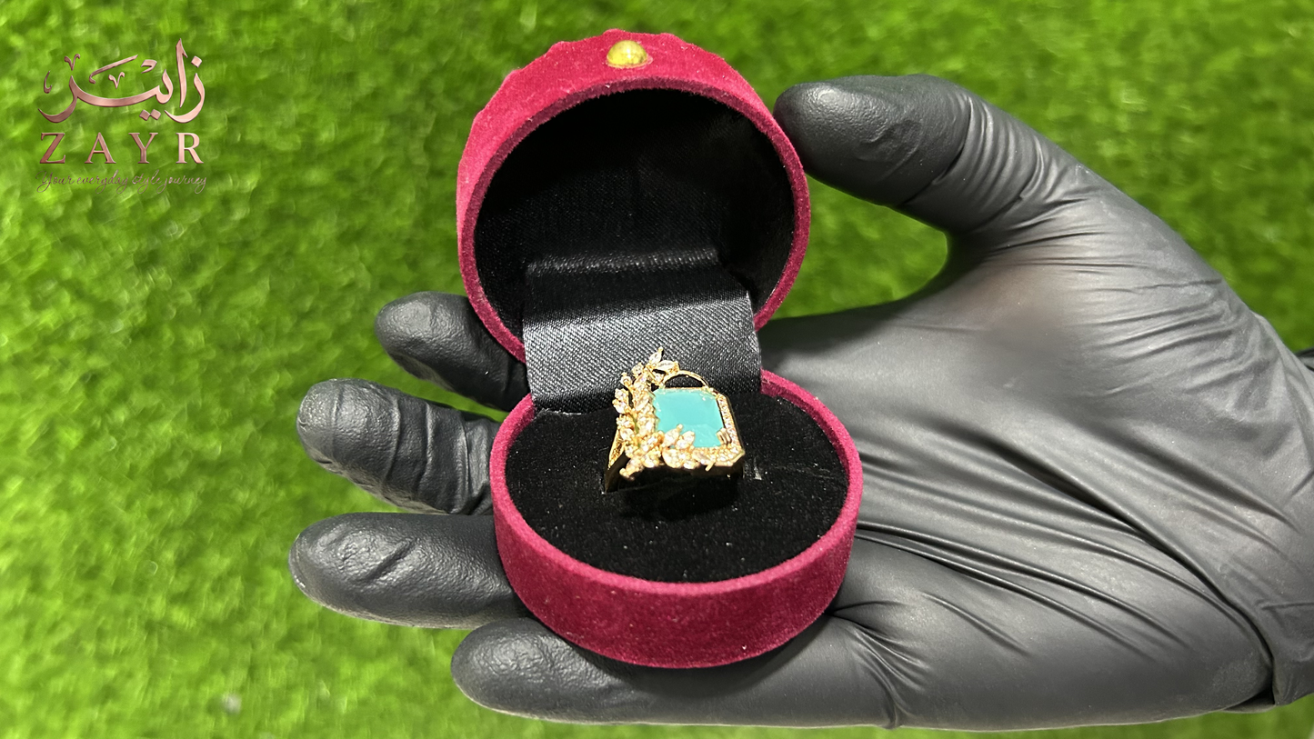 Zayr Azure Eden Turquoise Ring for Women