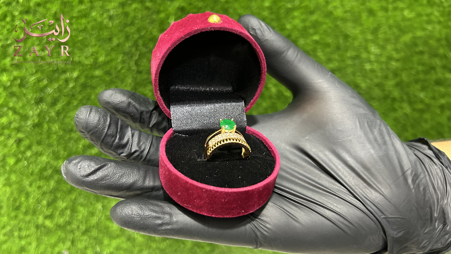 The ZAYR Emerald Verdant Arc Ring