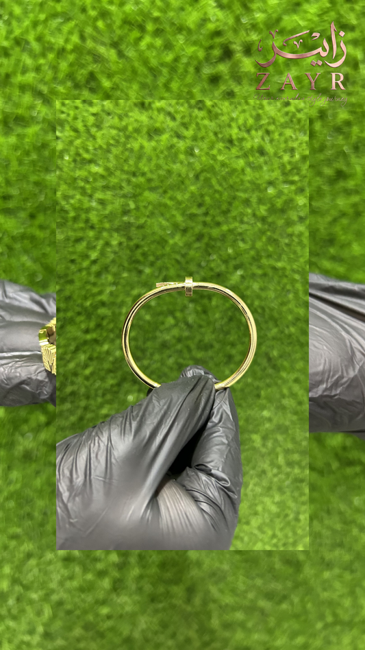 Zayr Bold Bolt Gold Cuff Bracelet