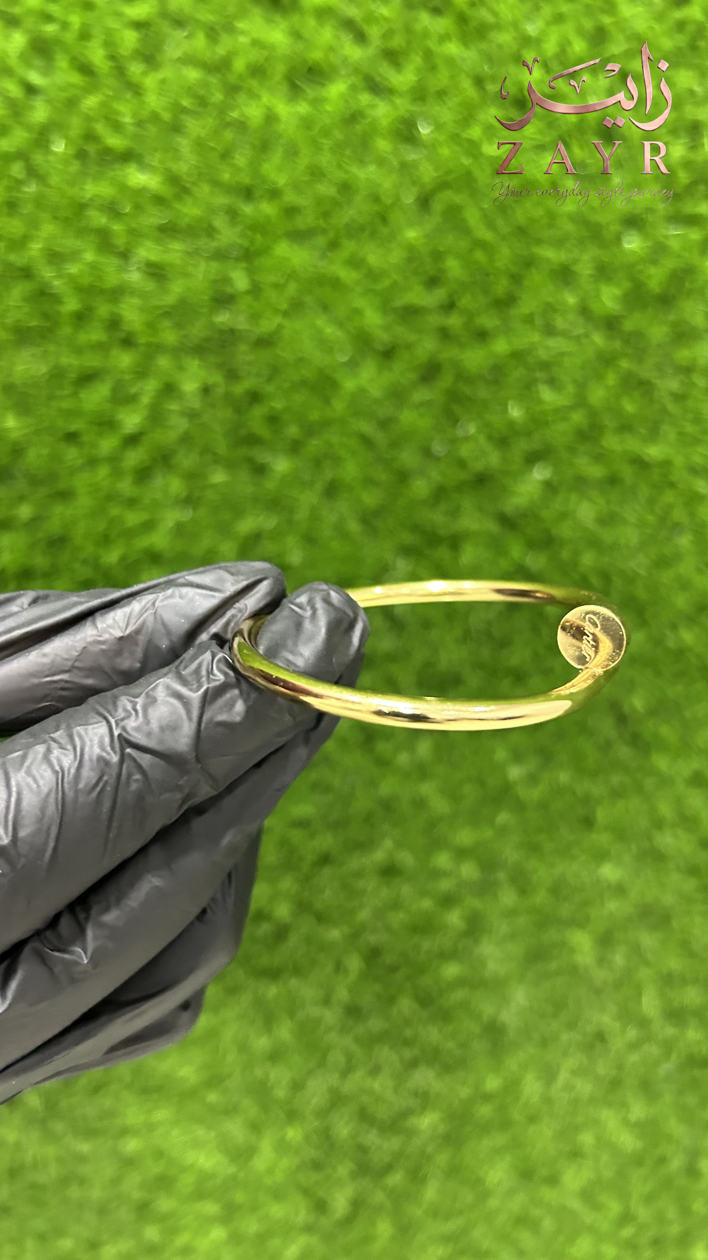 Zayr Bold Bolt Gold Cuff Bracelet