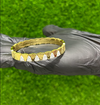 Modern Oval Halo Gold-Plated Bracelet