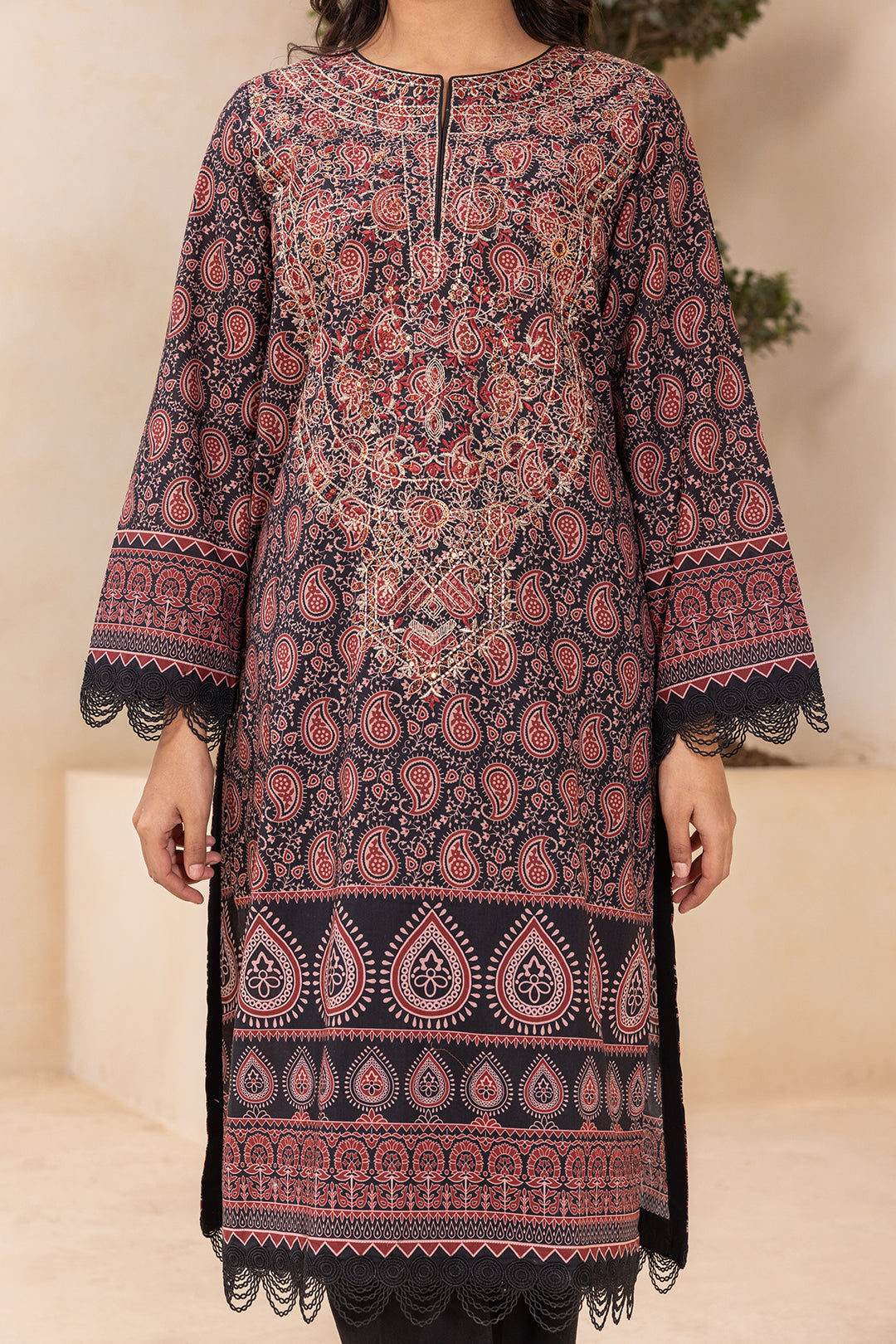 Embroidered Shirt, Shalwar & Dupatta 3-Piece Suit - 0639