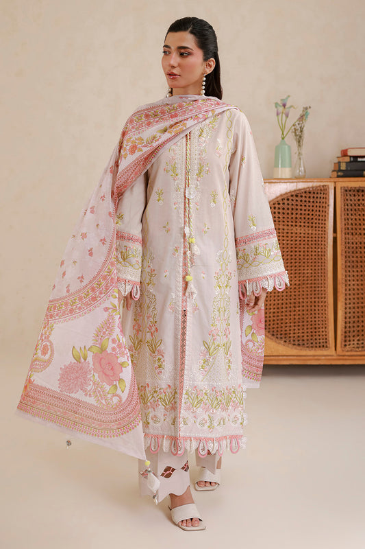 Embroidered Lawn Shirt, Dupatta & Trouser 3-Piece Suit - 0659